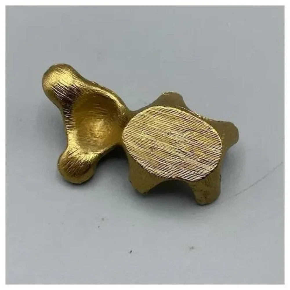 Vintage Teddy Bear‎ Gum Holder Parker Gold Tone Cast Metal 3in